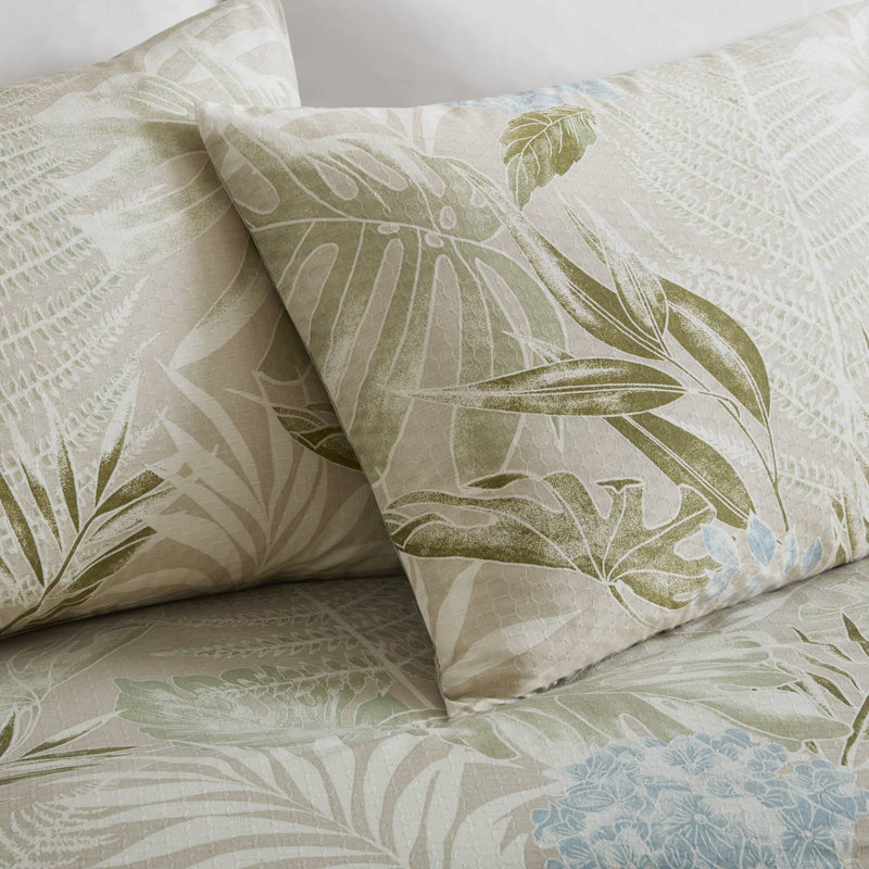 Kiawah Island Taupe Oversized 100% Cotton 6-Piece Queen Comforter Set with Throw Pillow, Taupe
