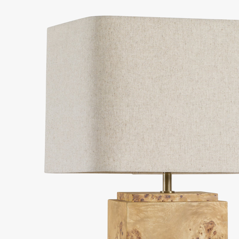 Wesley Burl Wood Table Lamp, Brown