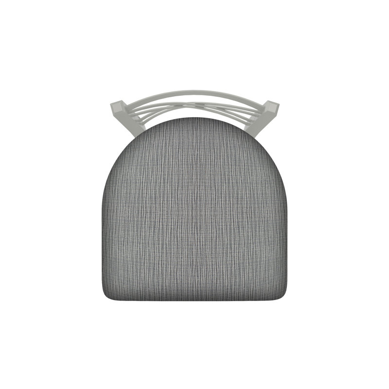 Catalina 18'' H Upholstered Metal Side Chair, Anodized Nickel, Fabric-Graph Alpine