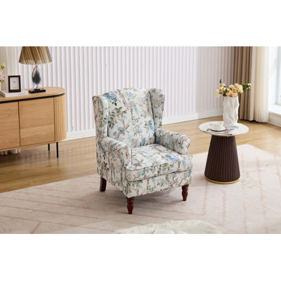 Modern Accent Chair With Retro Wood Legs