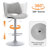 Swivel Faux Leather Upholstered Barstools Adjutable Height Counter Stool with Metal Frame-1724215433