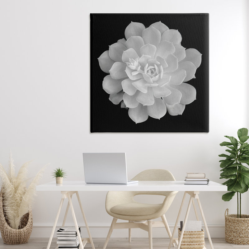 Toile de contraste blanc pur pure, design par Phillip Flowers, H 36 po x l 36 po