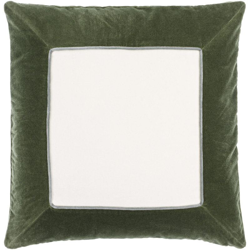 Rainier Cotton Throw Pillow, 18" x 18", Pillow Cover Only - No Insert, Green