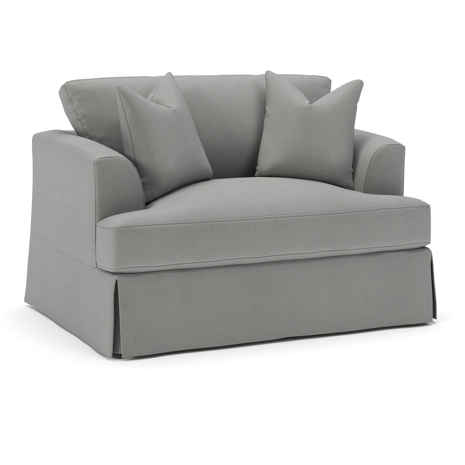 Lucia Upholstered Armchair, Bayou Light Gray Canvas
