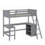 Lit mezzanine simple avec tablettes et bureau-1495502022