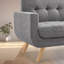 Fauteuil d'appoint avec revêtement en lin Janeil-498589568