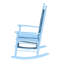 Chaise berçante en bois, sans tapis-1941520973