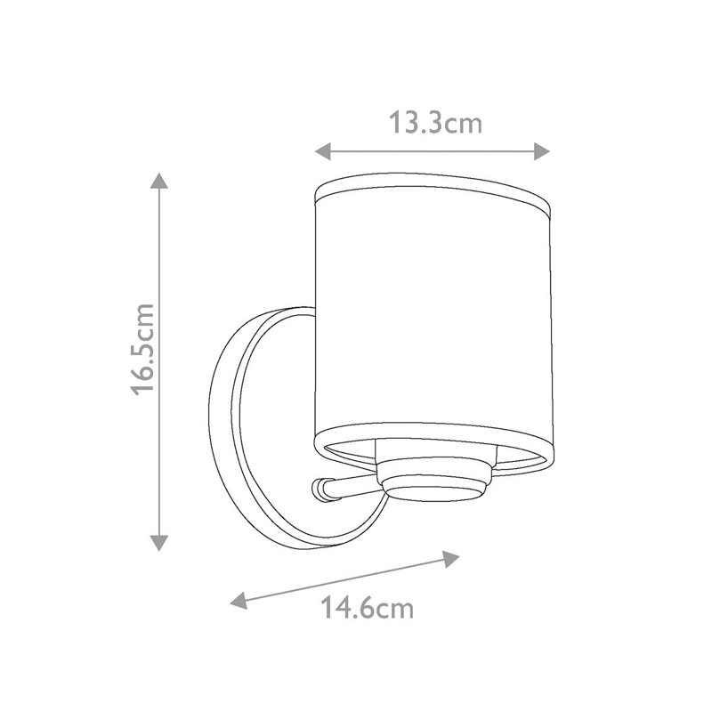 Whitley Steel Armed Sconce