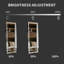 Miroir vertical pleine longueur avec lumière DEL, miroir de plancher illuminé avec support, miroir mural avec cadre mince en alliage d'aluminium pleine longueur