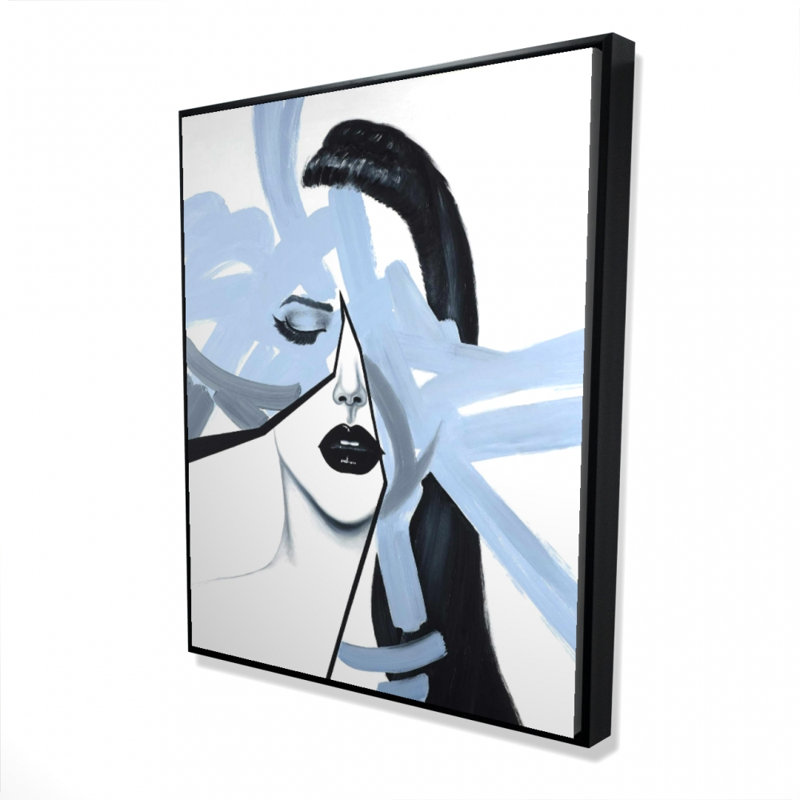 «Abstract Blue Woman Portrait», reproduction sur toile