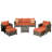 Kaniha Premium All-Weather Wicker 5 - Person Patio Conversation Set with Cushions-1440362627