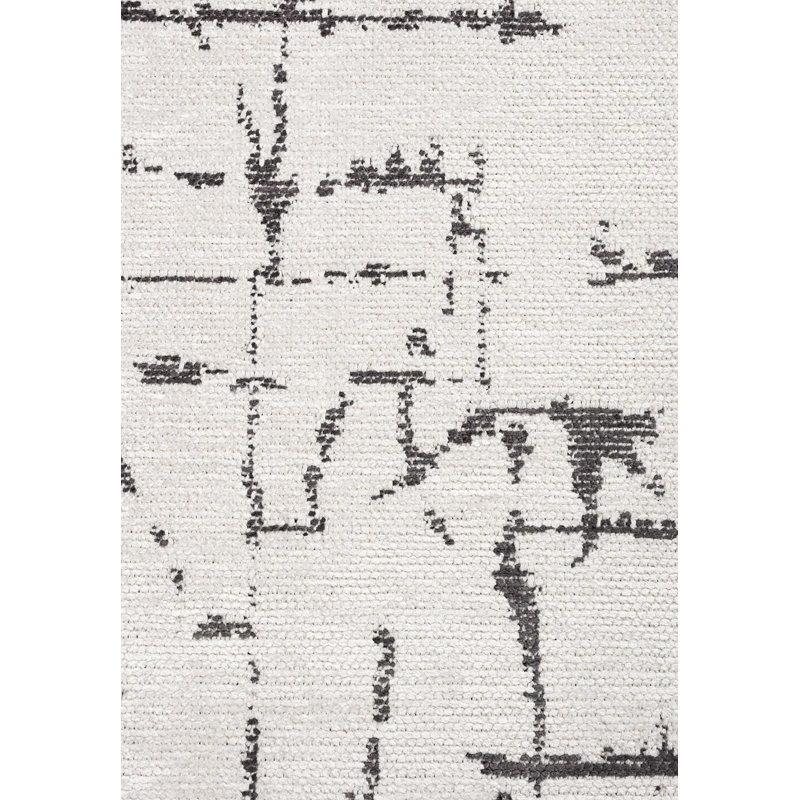 Tapis moderne à lignes abstraites délavées, Carré 9 pi 10 po