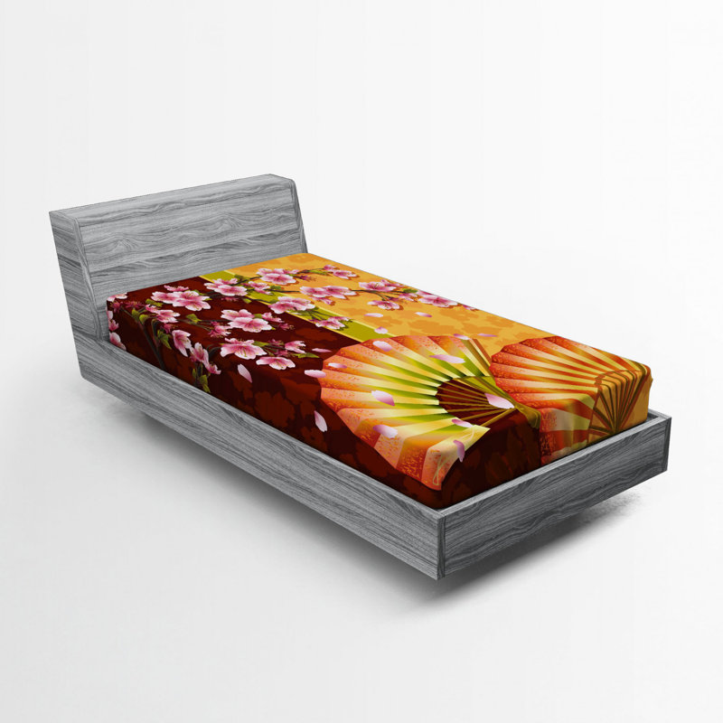 Microfiber Floral Fitted Sheet, Twin XL Fitted Sheet