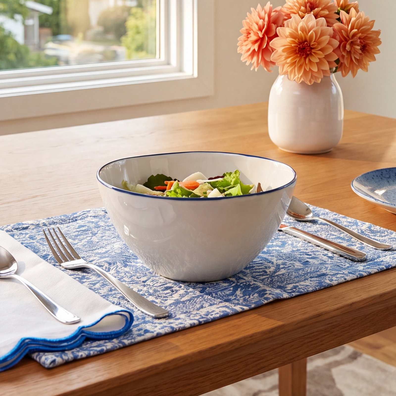 Abbesses Porcelain Cereal Bowl, Blue