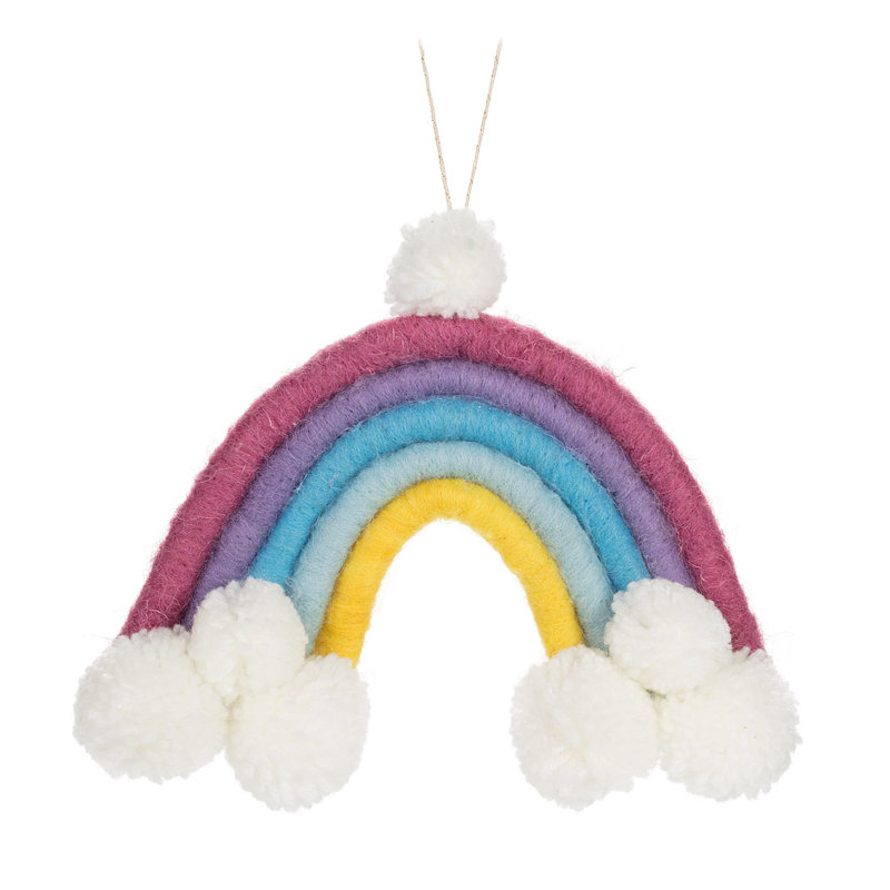 Décoration murale Pompom Rainbow 3D