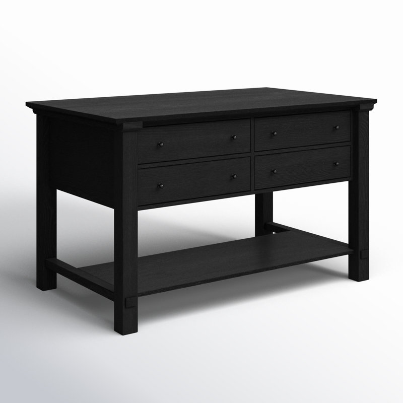Gardendale Kitchen Island, Black