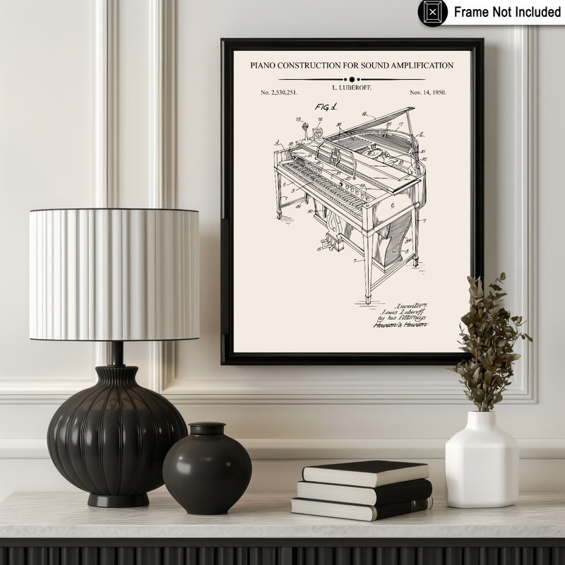 Piano, plan n ° 1, Unframed, Poster, 16"H x 20"W