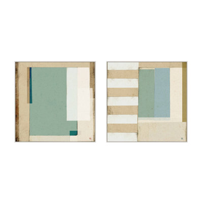 City Scape Aqua 2-Piece Print Set