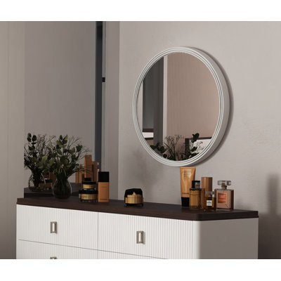 Miroir rond gris Carena