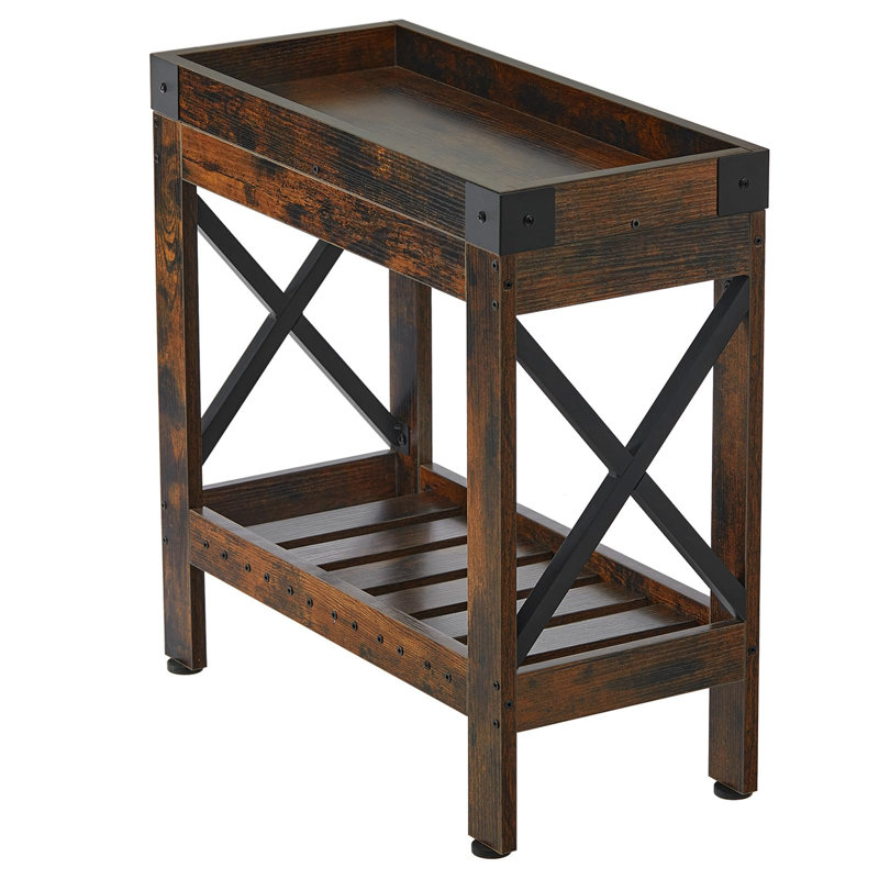 Tray Top End Table, Rustic Brown