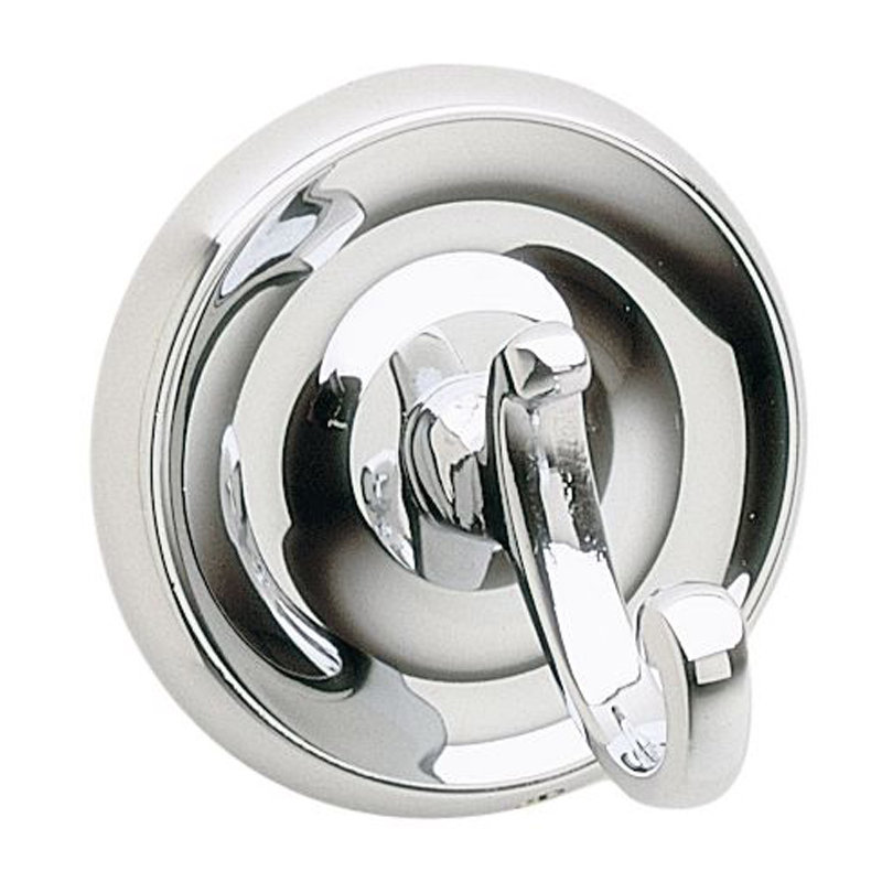 Porte-peignoir mural simple , Chrome poli