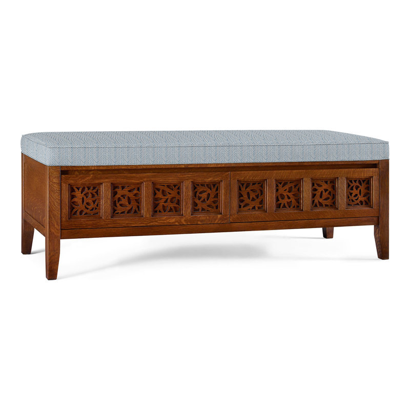 Surrey Hills Upholstered Storage Bench, Manlius, Perigold Posh Sky