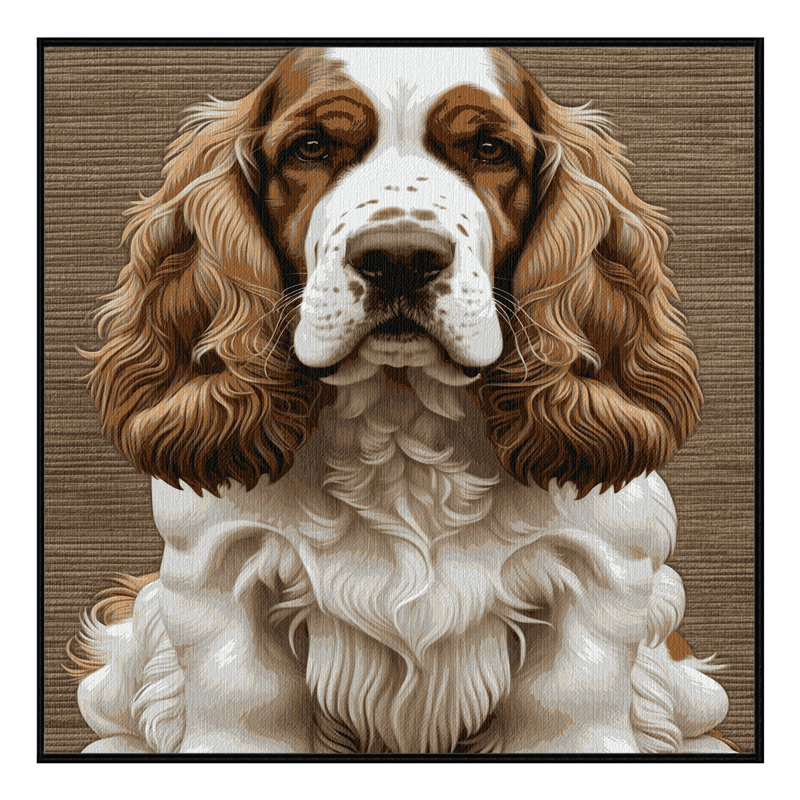 Tapis lavable pour chien Clumber Spaniel, Carré 4 pi