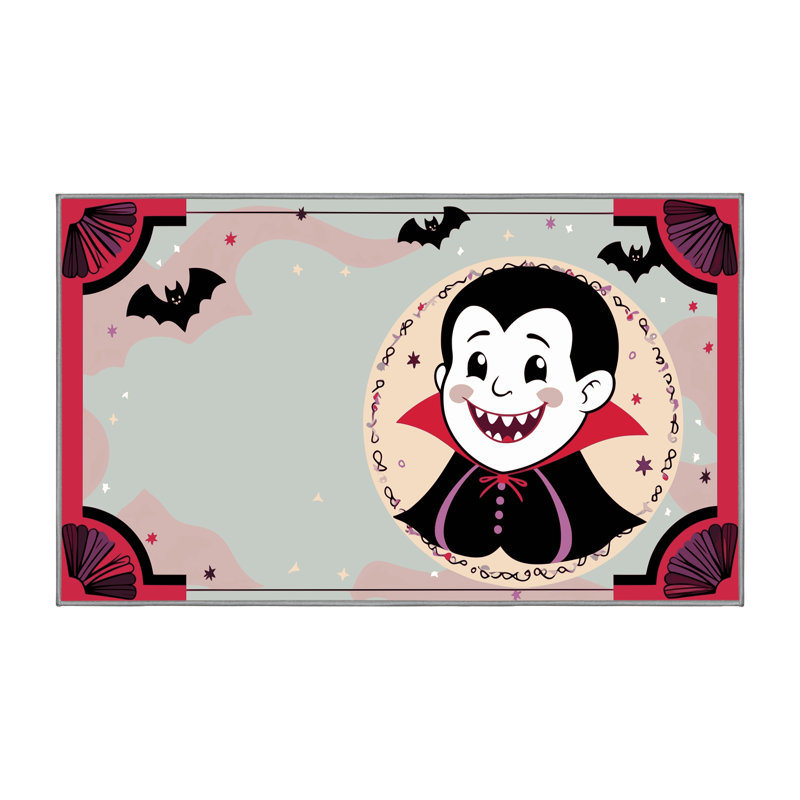 Tapis lavable pour les fêtes d'Halloween One Allium Way®, Rectangulaire 2 pi x 3 pi