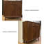Solid Black Walnut Shoe Cabinet with Slatted Doors