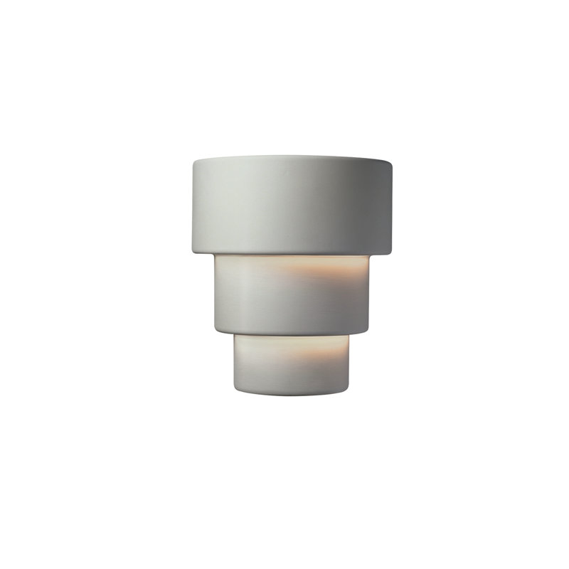 Applique murale 1 lumière à intensité variable Alvera, Gris brillant, H 10,25 po x l 10,75 po x P 6,25 po, DEL (intégrée)