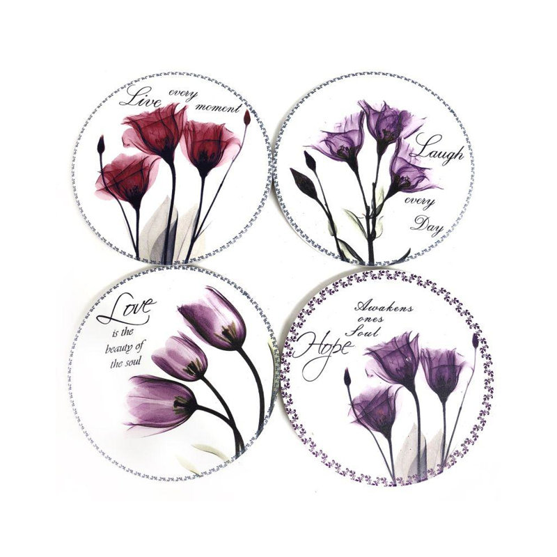 Ensemble de sous-verres live love rire