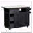 Outdoor Solid Wood Extendable 19.3''/28'' Kitchen Island, Stainless Steel Top Grill Table with Side Spice Rack-125528489