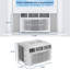 Climatiseur de fenêtre 10 000 BTU avec télécommande, idéal pour la chambre à coucher et le bureau-124820300