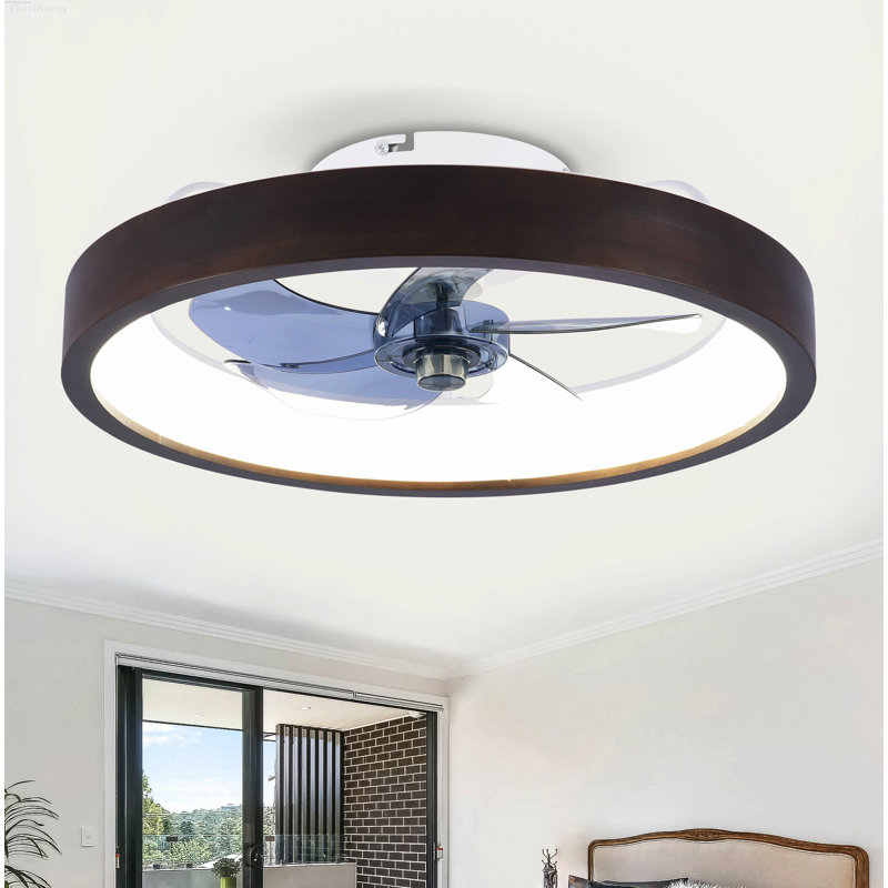 Ventilateur de plafond encastré Farmhouse, Noir mat