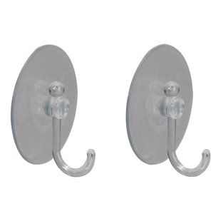 Evideco Strong Hold Suction Hooks -Bath-Kitchen-Home- Set of 2, Purple