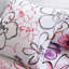 Édredon simple / simple TG et coussin, motif floral doux avec détails rose gris