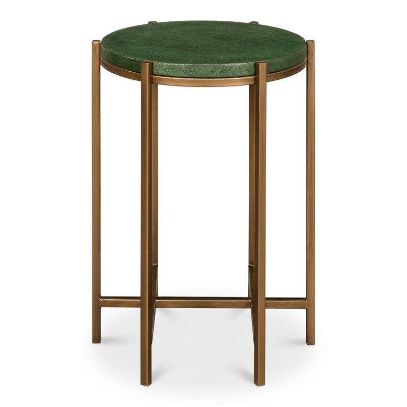Shagreen End Table, Green