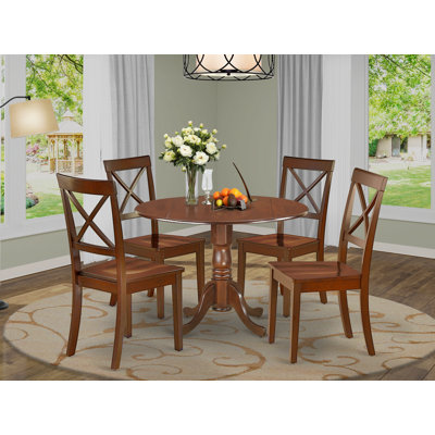 Schramm Drop Leaf Rubberwood Dining Set by Charlton Home