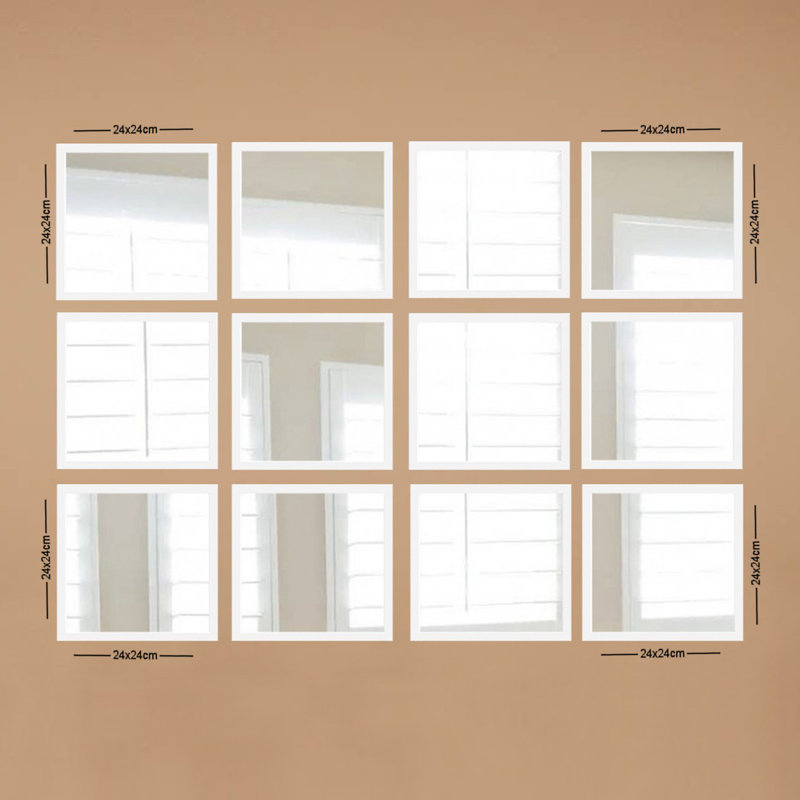 Edmund Plastic Flat Mirror Set, White