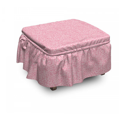 Ensemble de housse pour repose-pieds à coussins carrés de boîte 2 pièces vichy