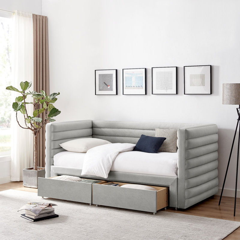 Upholstered Daybed, Grey