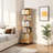 360° Rotating Bookshelf with Wheels Space-Saving Multi-Tier Spinning Bookcase Organizer Modern Display Shelf for Small Spaces Living Room Bedroom Office-1410080398-1410080395