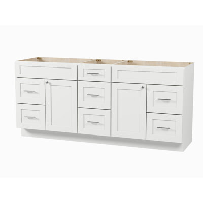 75" Double Bathroom Vanity Base only