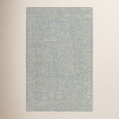 Christie Handmade Blue/Cream Rug