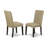 5 Piece Dining Room Furniture Set Includes a Rectangle Dining Table with Pedestal and 4 Brown Linen Fabric Parsons Chairs, 42x72 Inch, Cappuccino-1219134678-1219134676