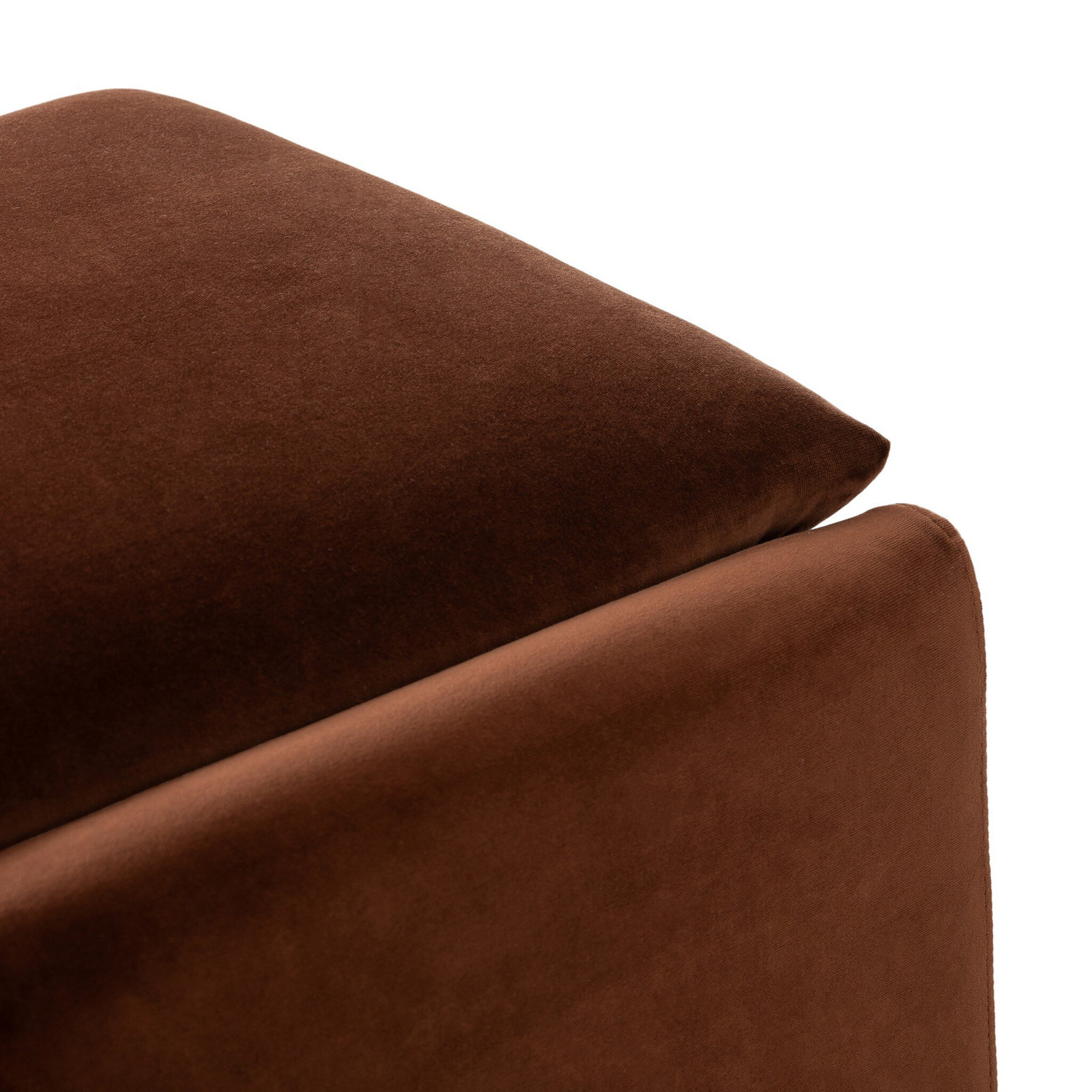 Upholstered Ottoman, Surrey Auburn Cotton Blend