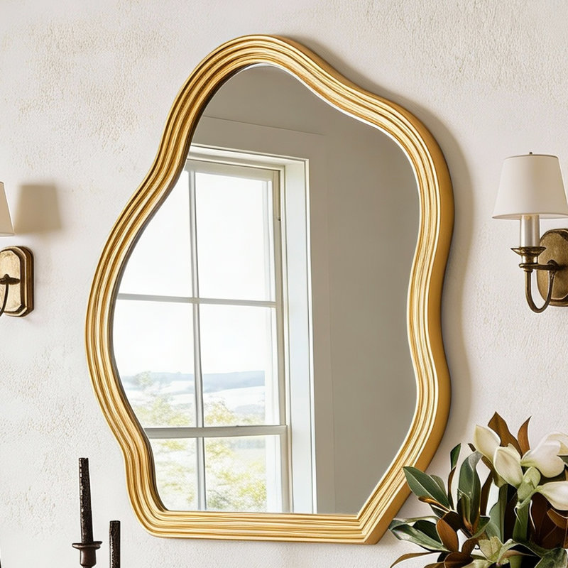Nikitc Arch Retro Victorian Gold Accent Wall Mirror