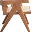 Chaise d'appoint naturelle avec base en bois stable pour les espaces de vie
