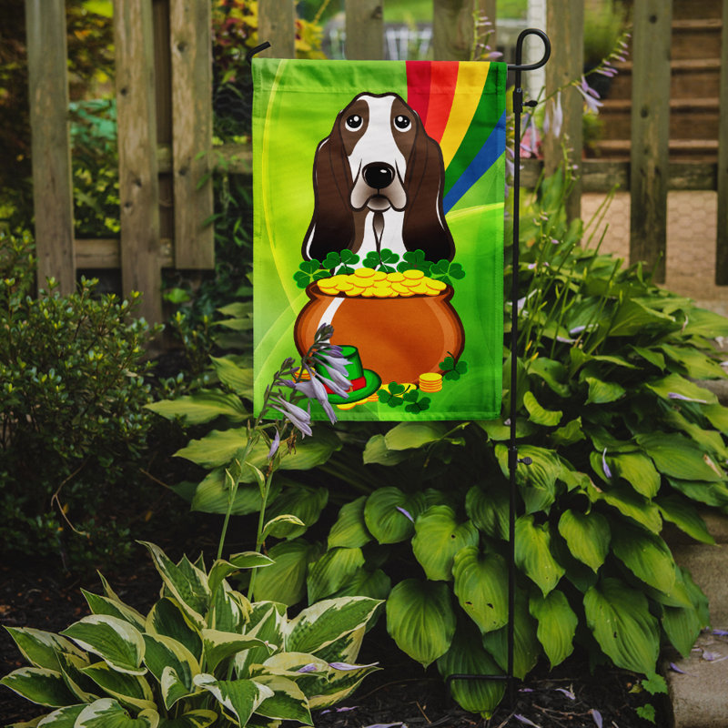 Drapeau de jardin Arella St. Patrick's, Basset hound
