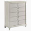 Commode de chambre blanche à 5 tiroirs